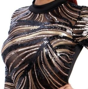 Pants - Zebra sequin design jumpsuit Pants - Zebra sequin design jumpsuit